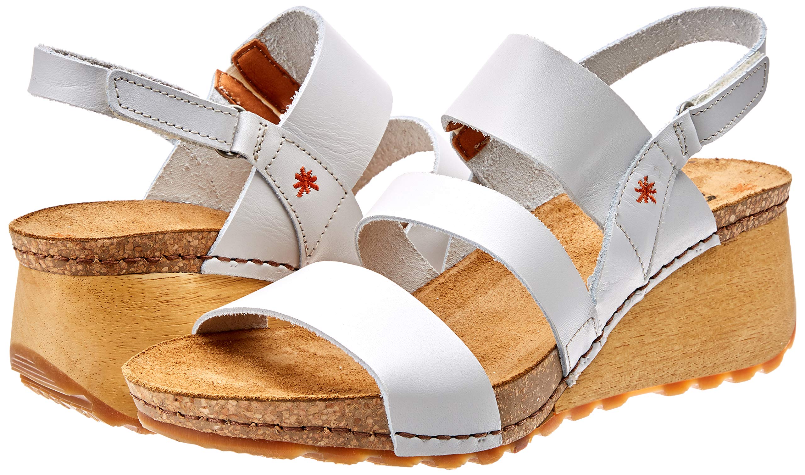 ART Borne sandali donna zeppa legno aperti