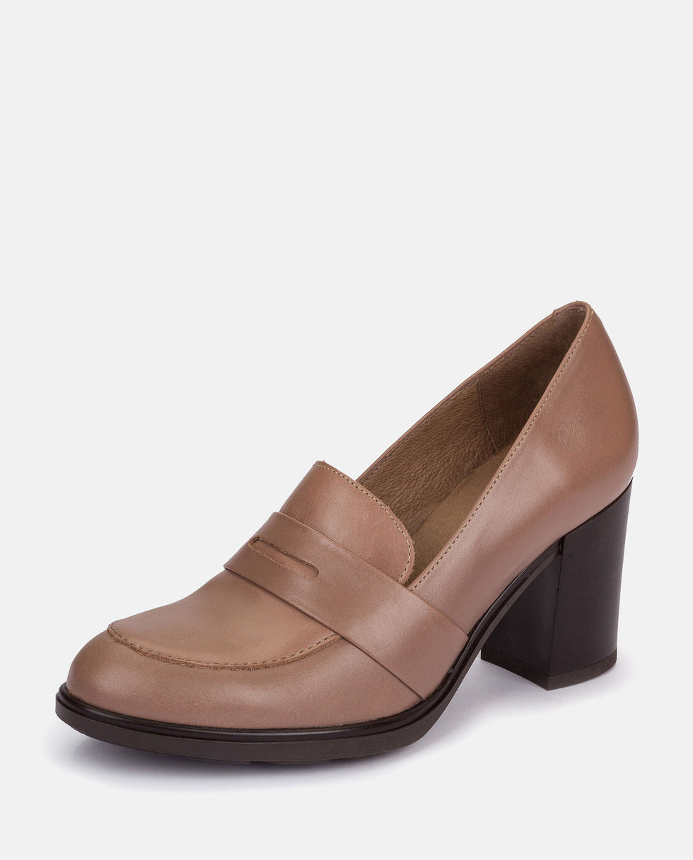 Yokono Kiel-001 décolleté mocassino rosa tacco 9 cm