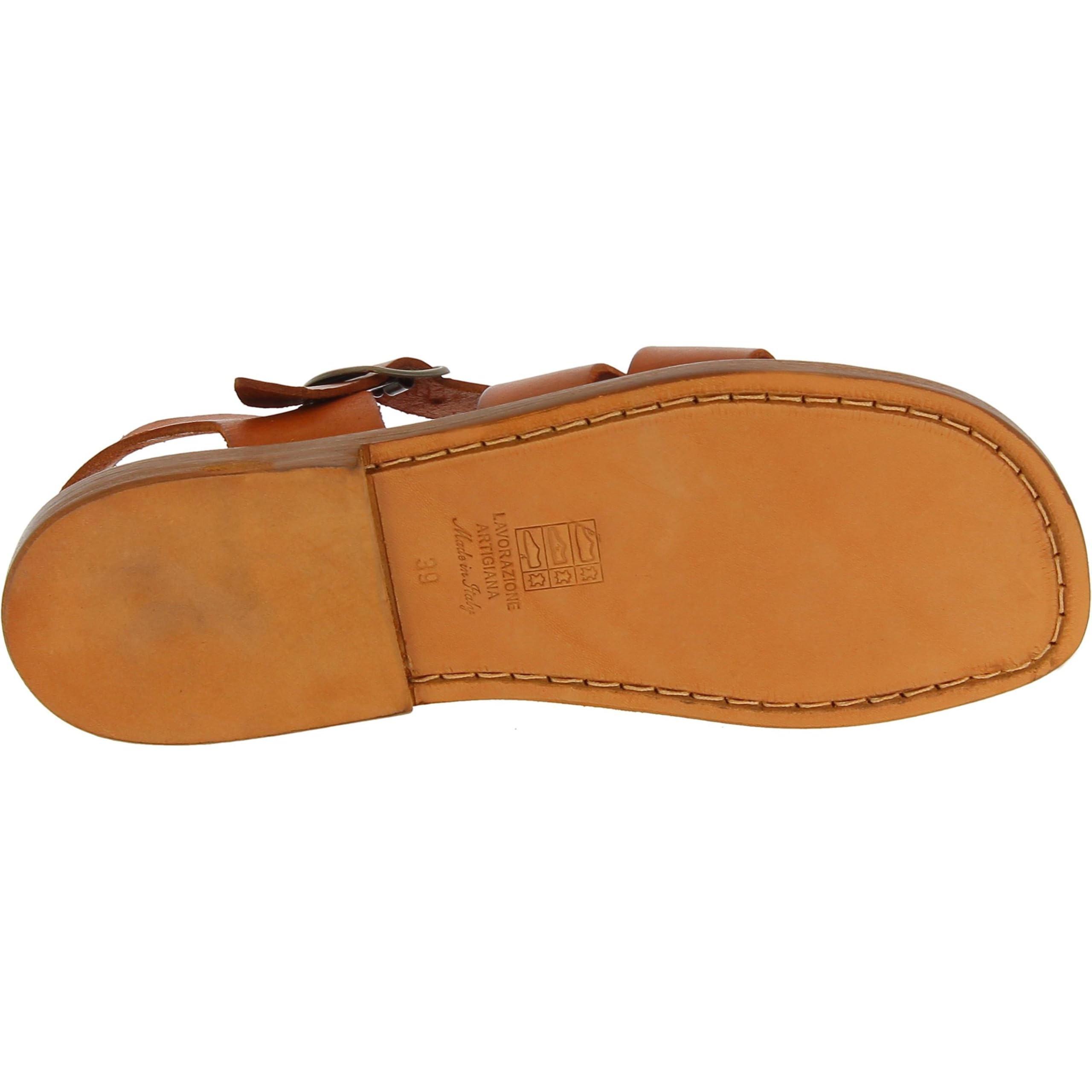 Gianluca Classica 508-U-CUOIO sandali uomo 44 EU testa di moro pelle