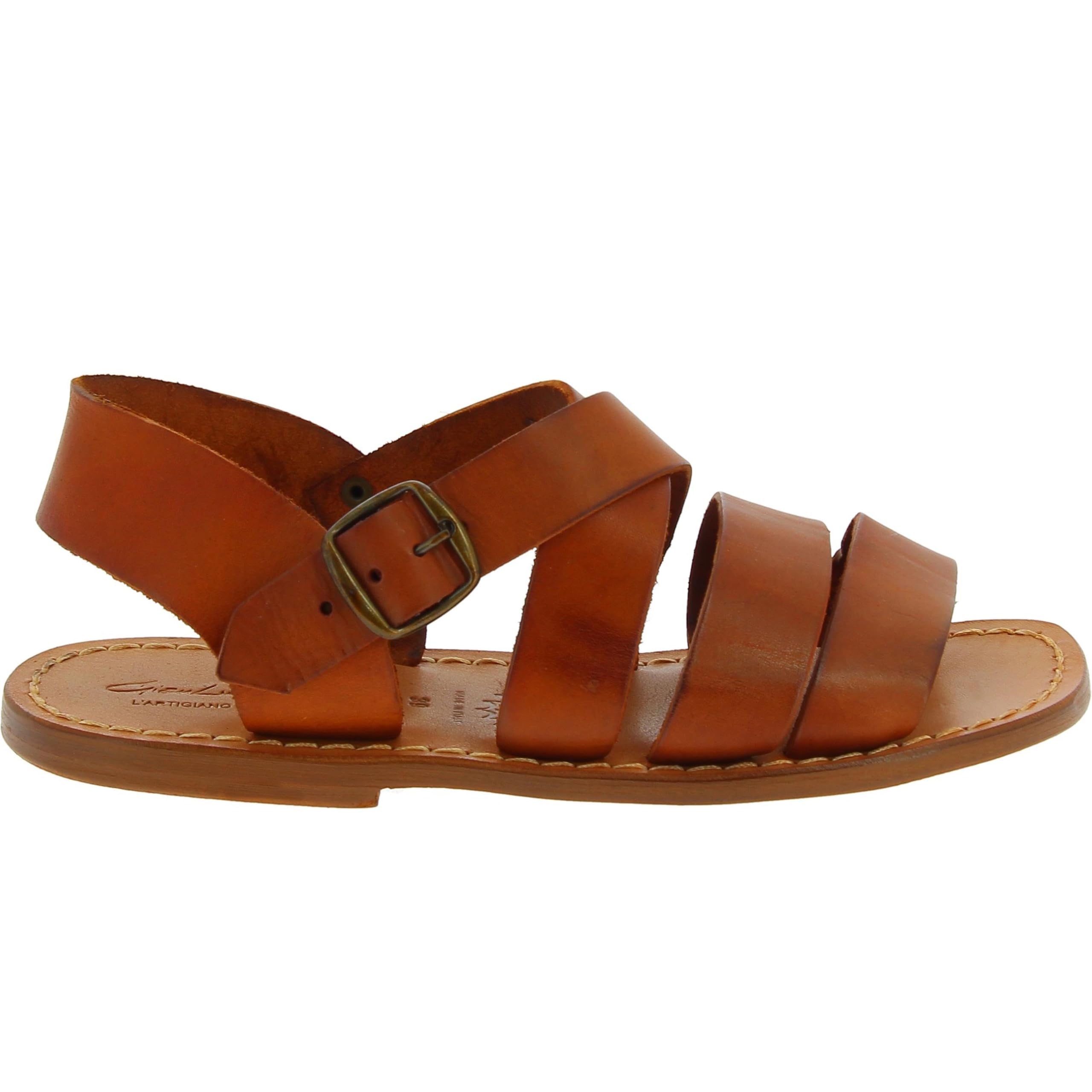 Gianluca Classica 508-U-CUOIO sandali uomo 44 EU testa di moro pelle