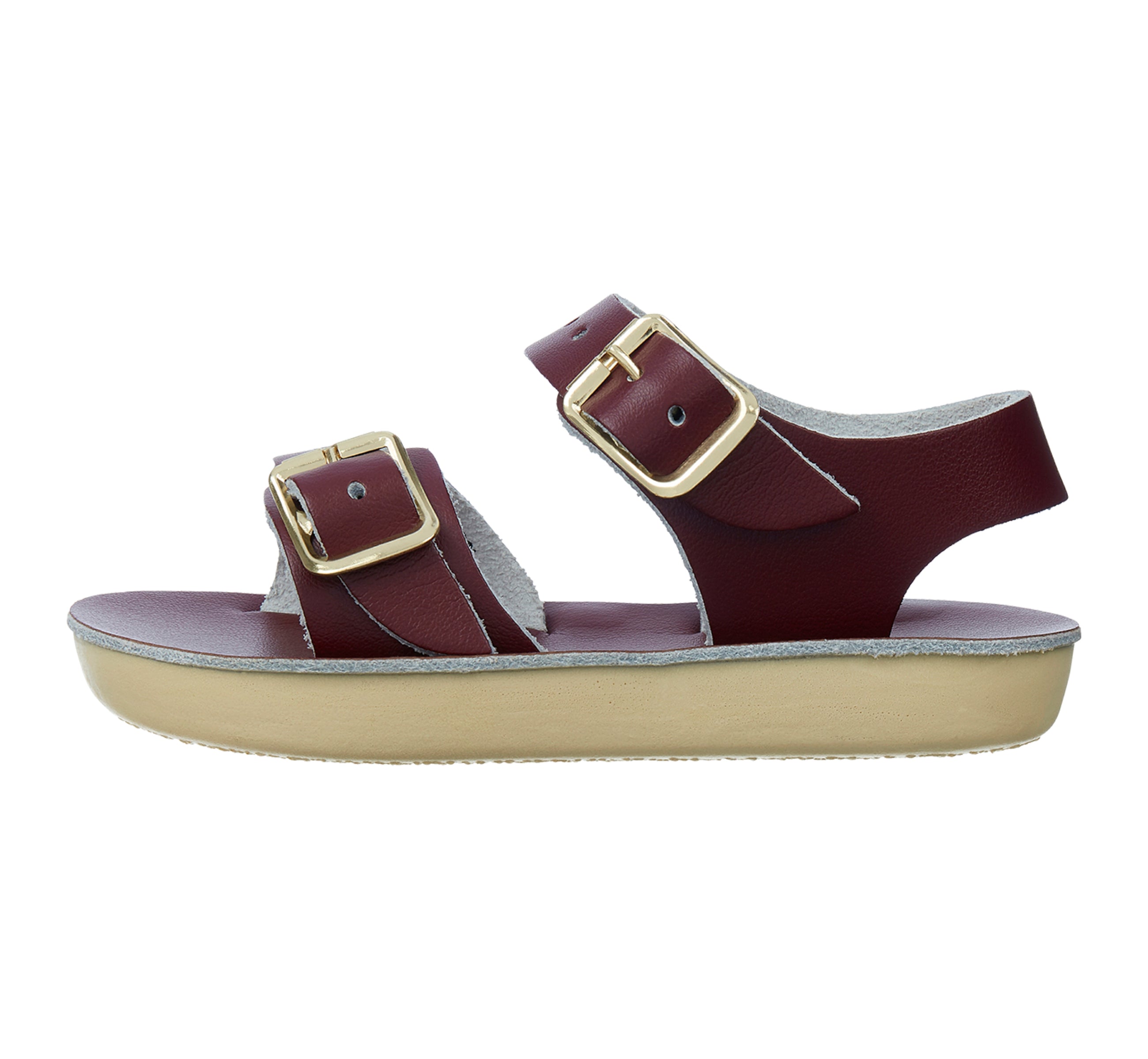 Salt-Water Seawee sandali bimbo Claret in cuoio