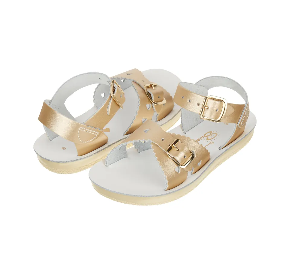 Salt-Water Sandals Sweetheart sandali bimba oro con fibbia