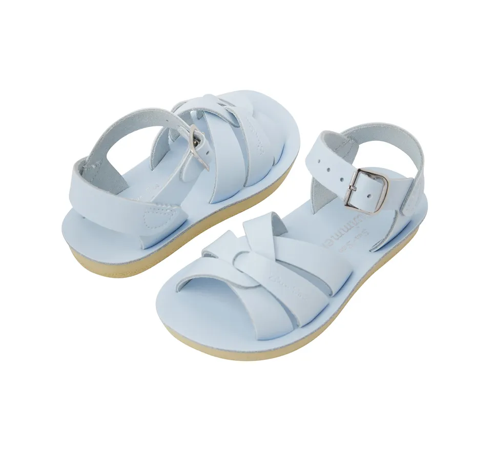 Salt-Water Swimmer sandali bambino azzurri cuoio