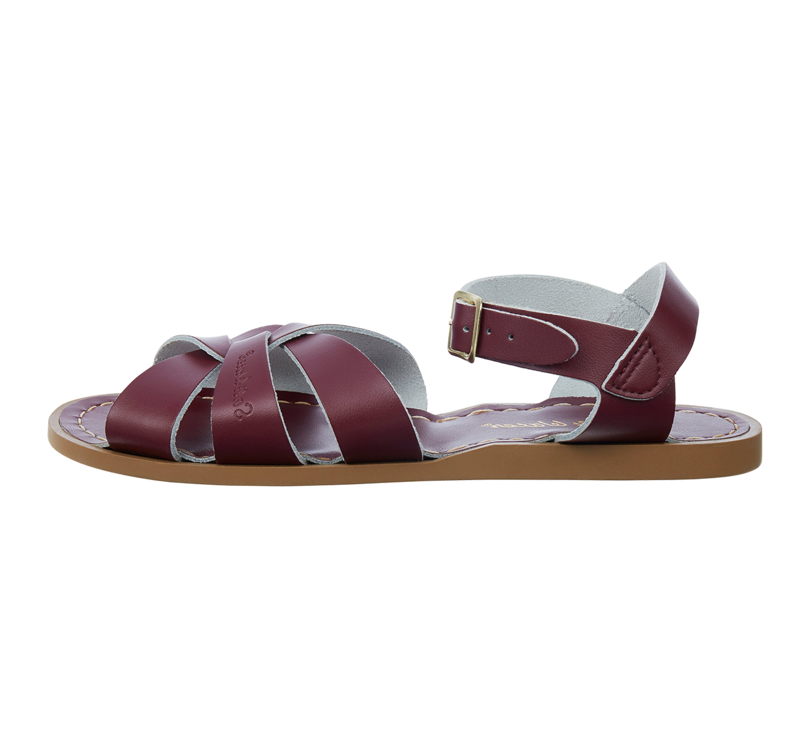 Salt-Water Original sandali bambino bordeaux claret in cuoio