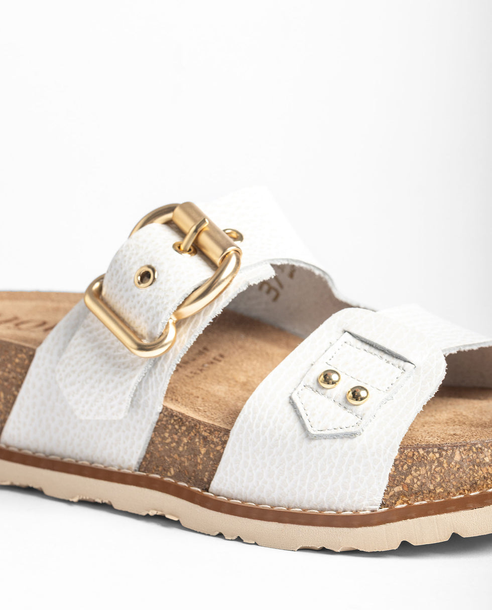 Yokono OCA-252 sandalo plateau bianco in pelle