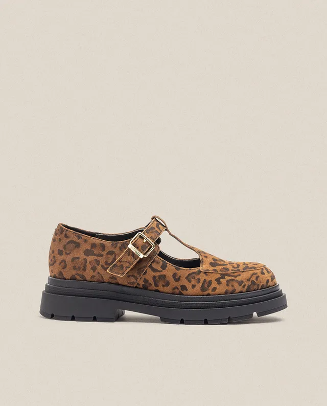 Yokono CHAM-003 ballerine leopardate in pelle
