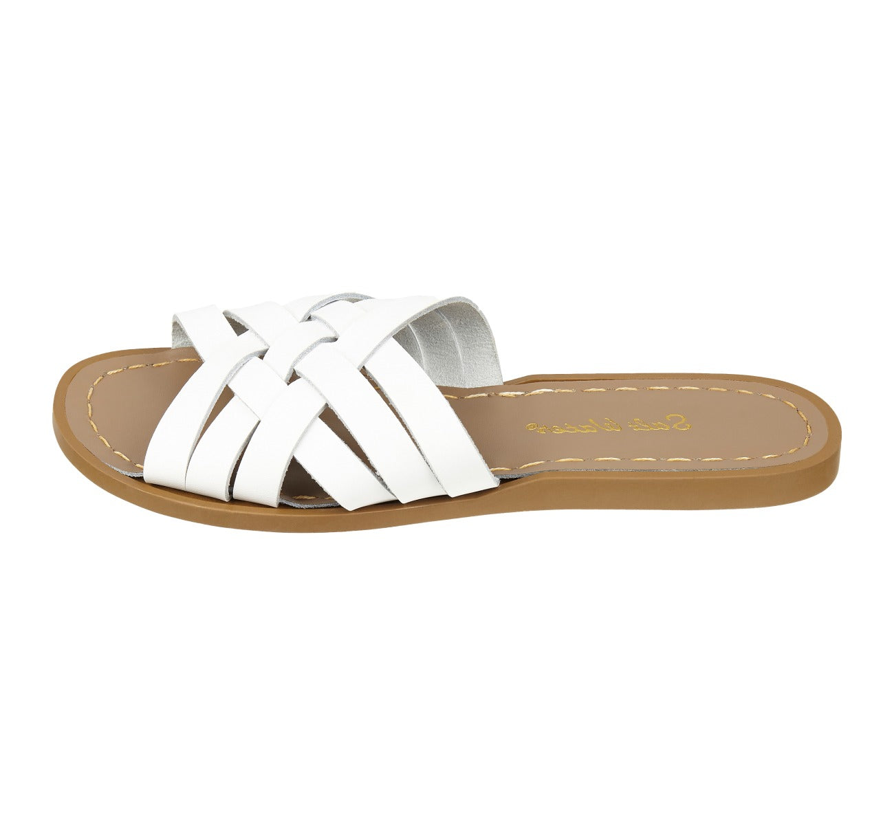 Salt-Water Retro Slide ciabatte donna bianche cuoio