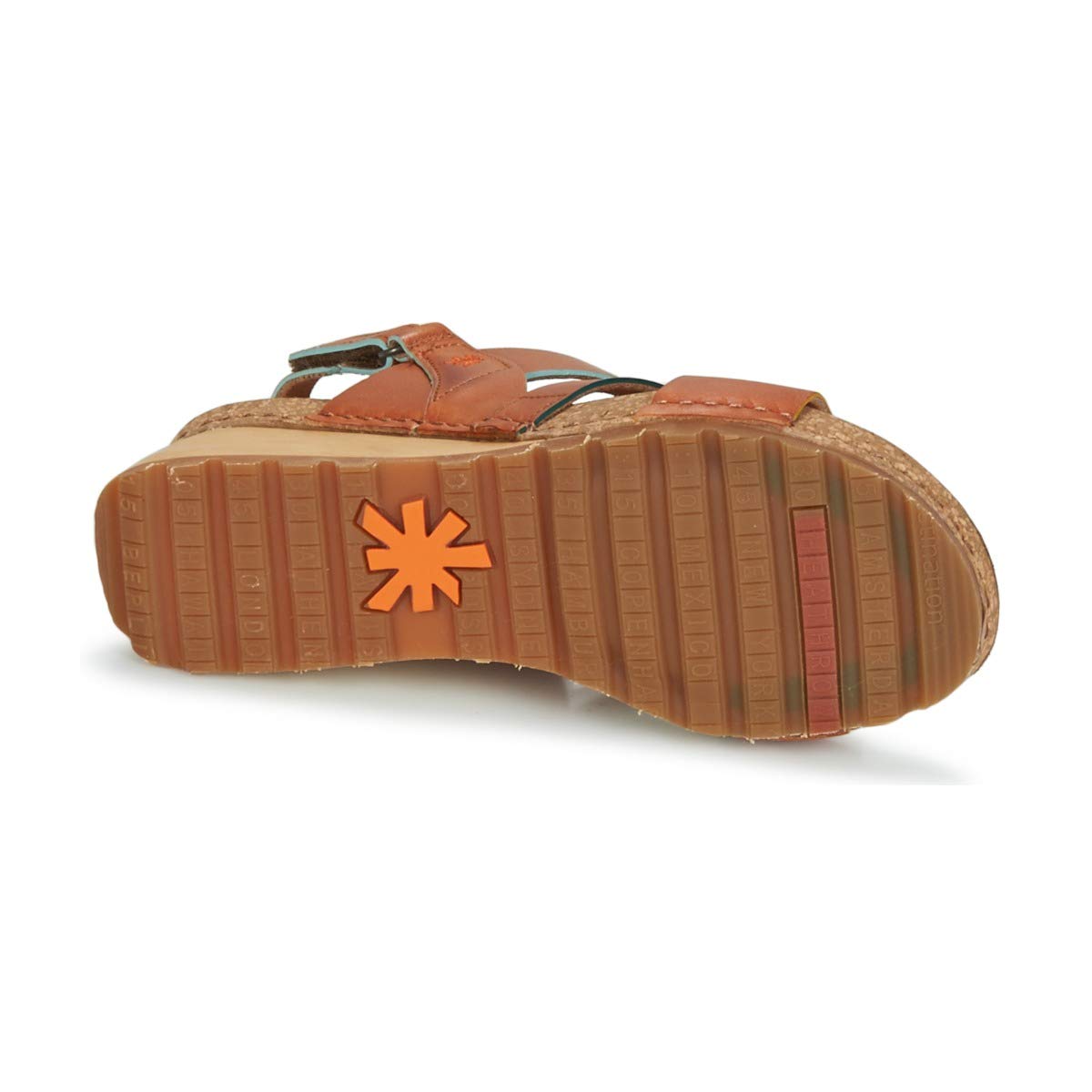 ART Borne sandali donna zeppa legno aperti