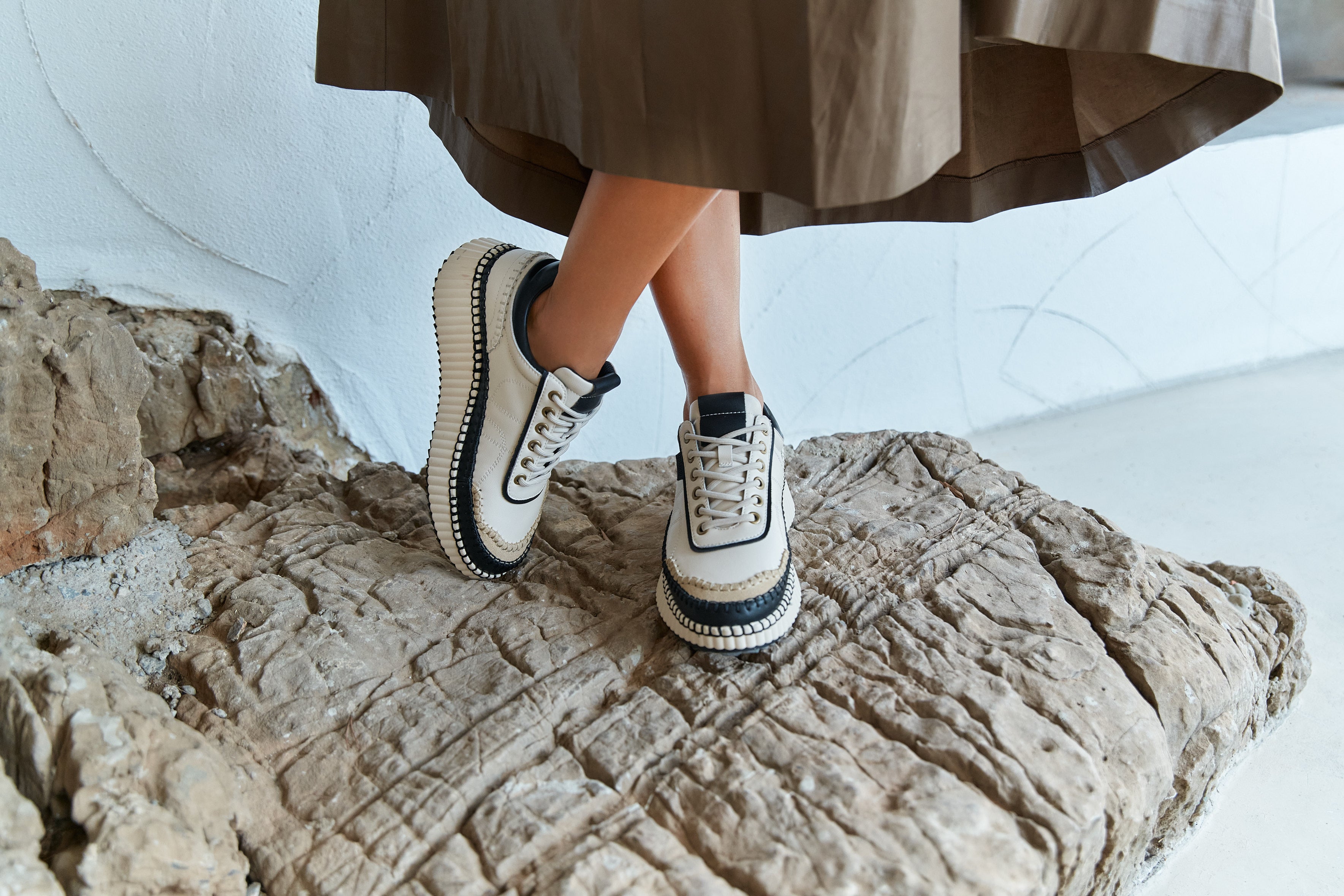 Yokono Clo 001 sneakers donna bianche in pelle