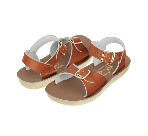 Salt-Water Surfer sandali bambino beige in cuoio