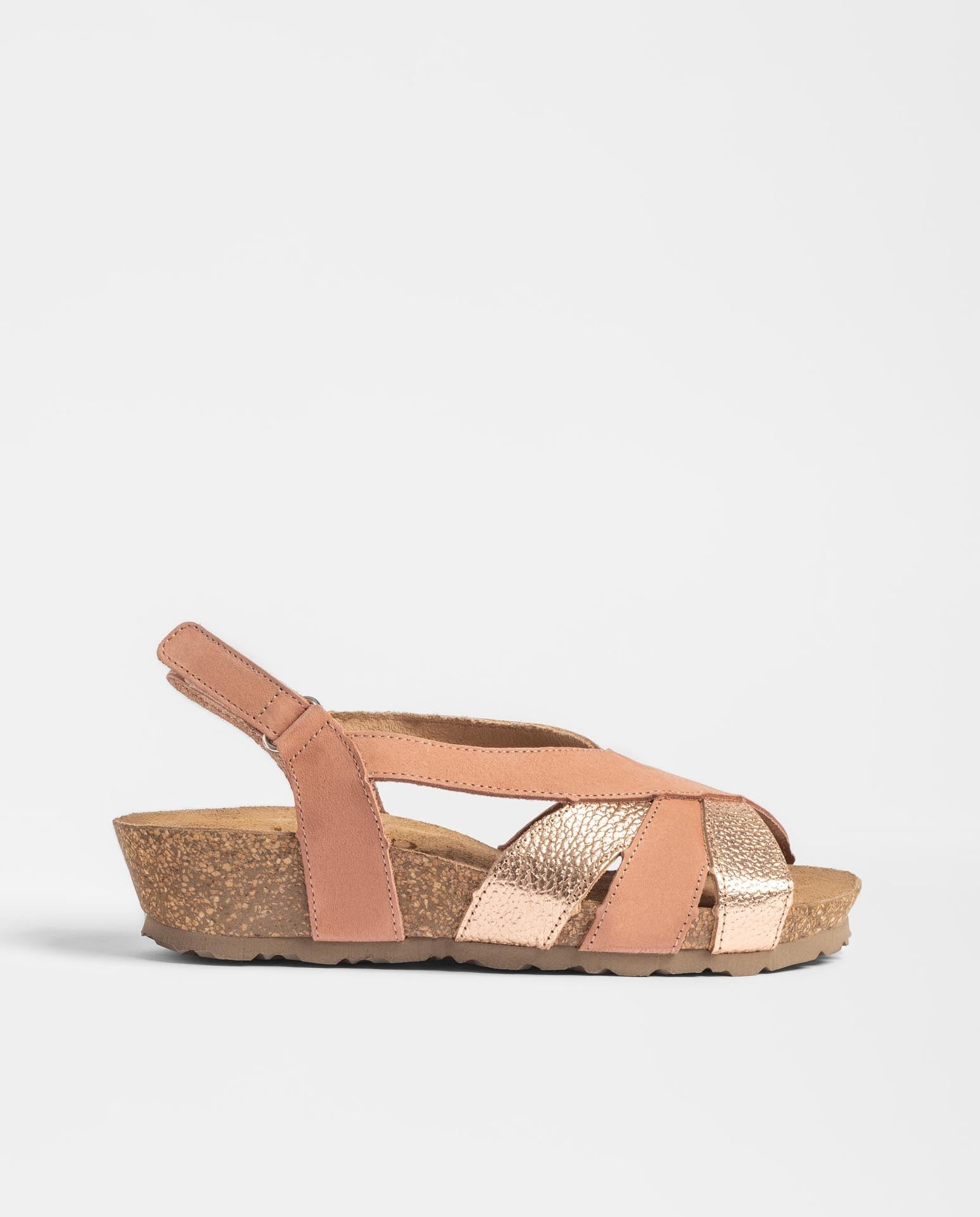 Yokono Monaco 264 sandali zeppa rosa in pelle