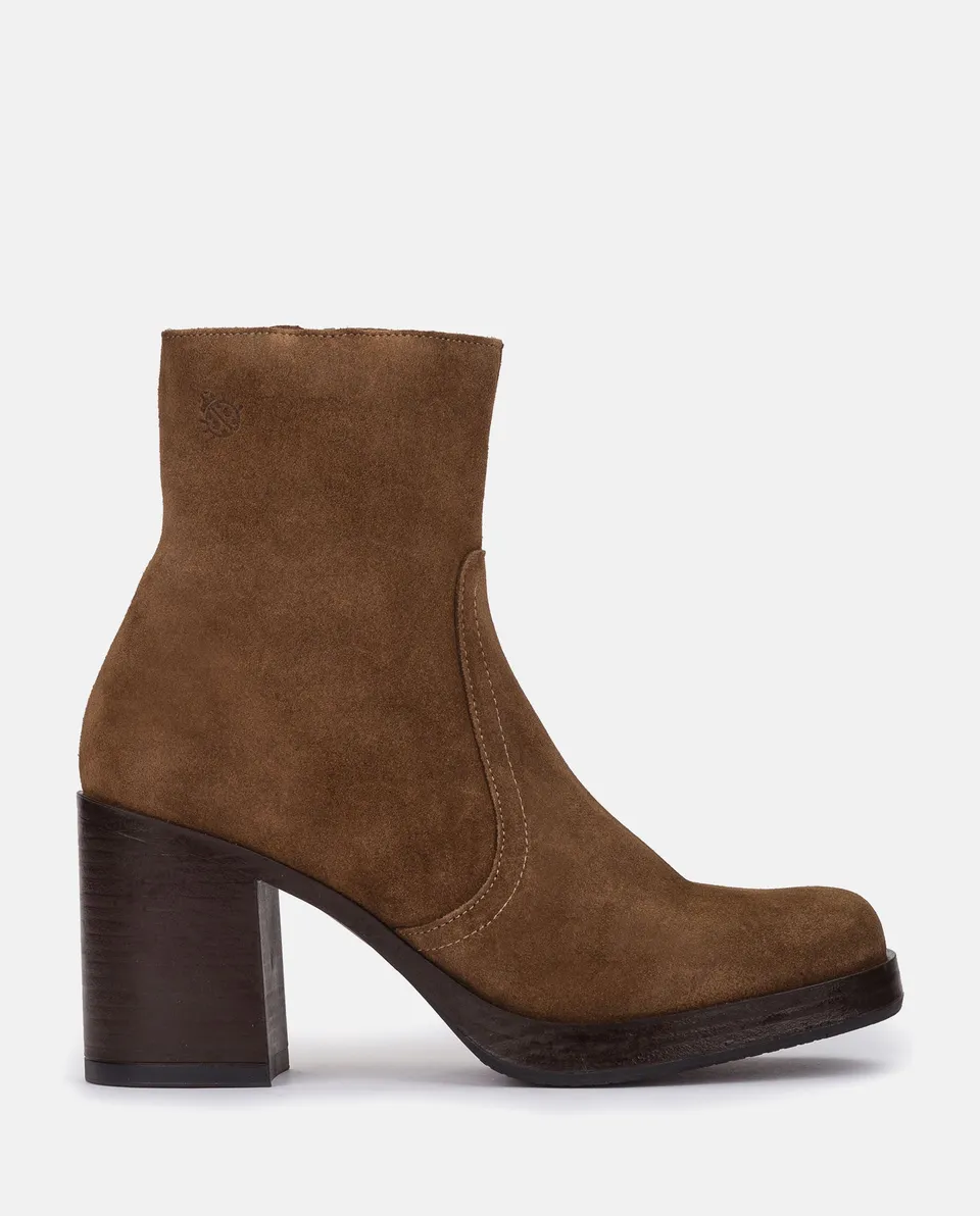 Yokono Kolin-001 stivaletti donna marrone tacco 8,5 cm