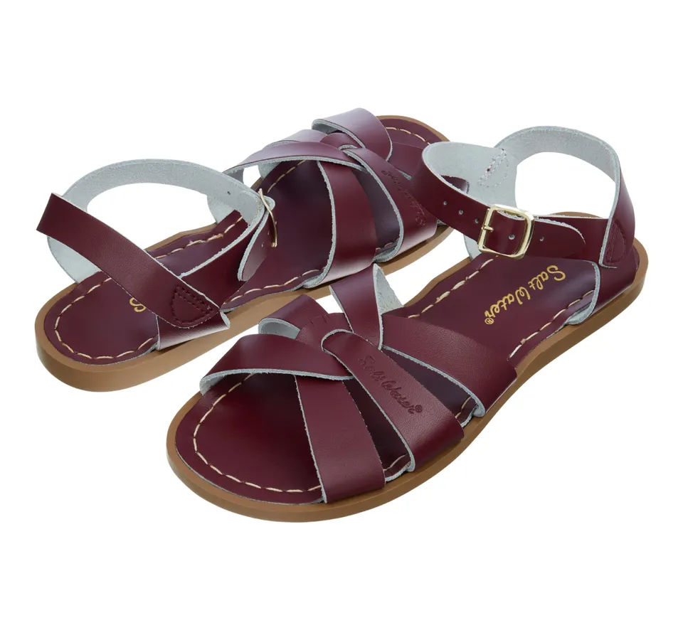Salt-Water Original sandali bambino bordeaux claret in cuoio