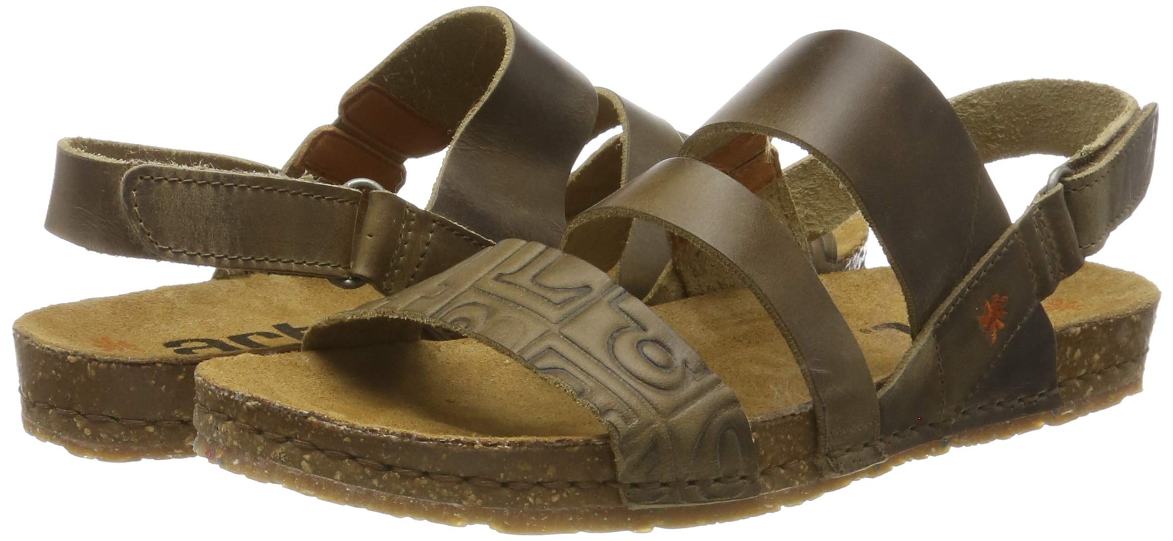 ART 1255 Creta sandali donna aperti in camoscio