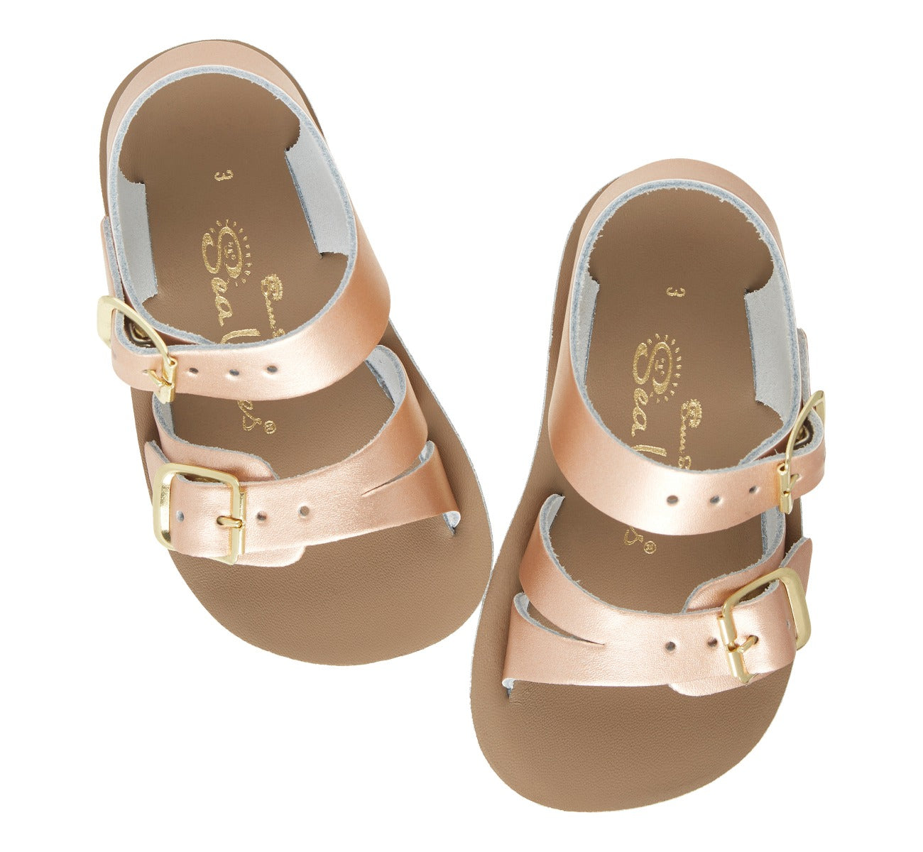 Salt-Water Sandals Seawee sandali bimbi oro rosa impermeabile