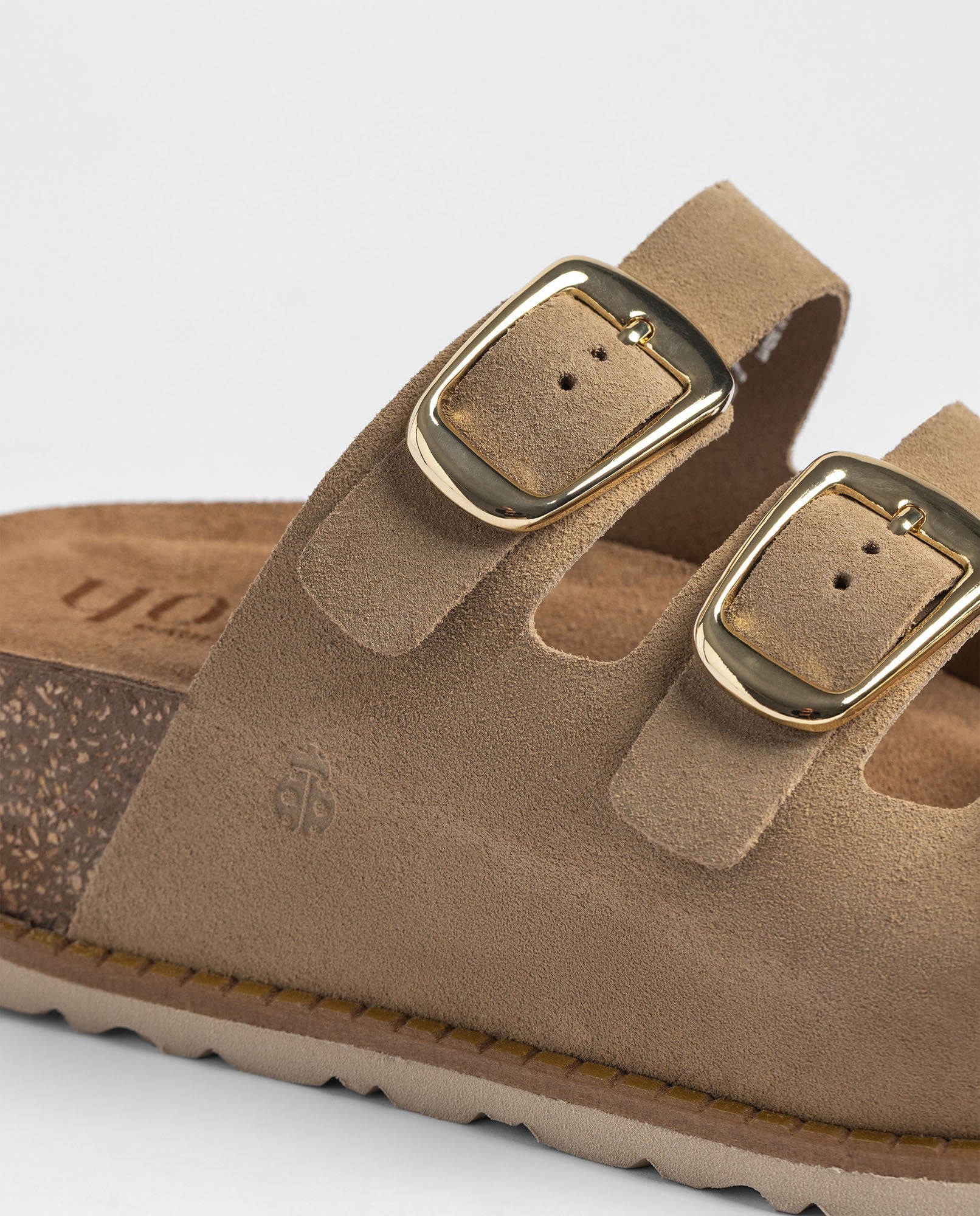 Yokono Ali-260 sandali con plateau marrone chiaro in pelle