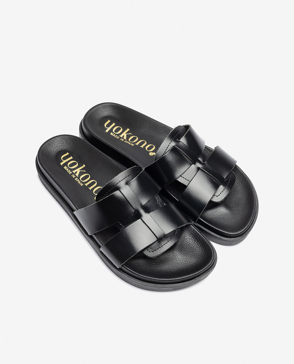 Yokono Morena 314 sandali bassi donna neri pelle EU 35-42