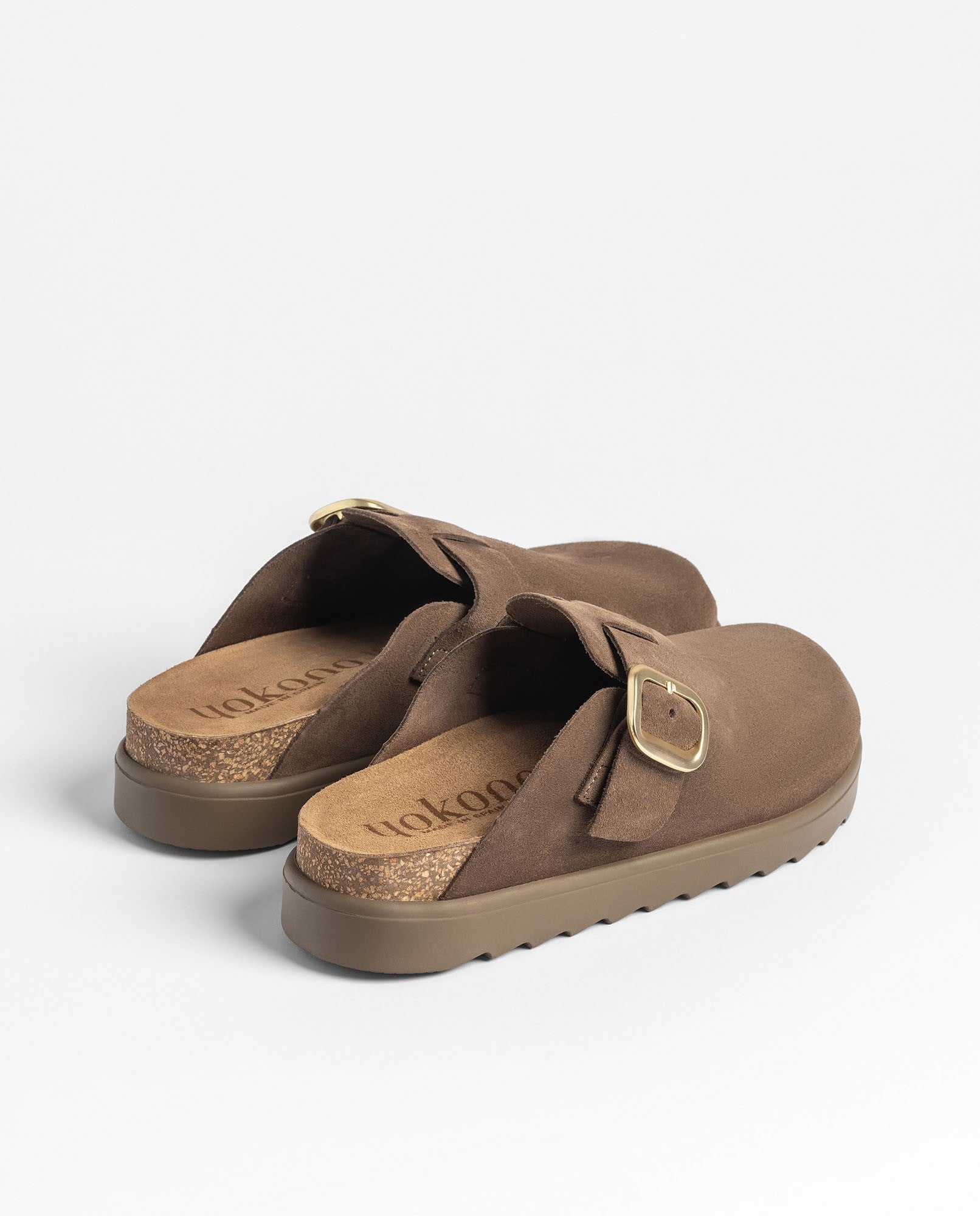 Yokono Tunez 599 zoccoli marrone scuro in cuoio