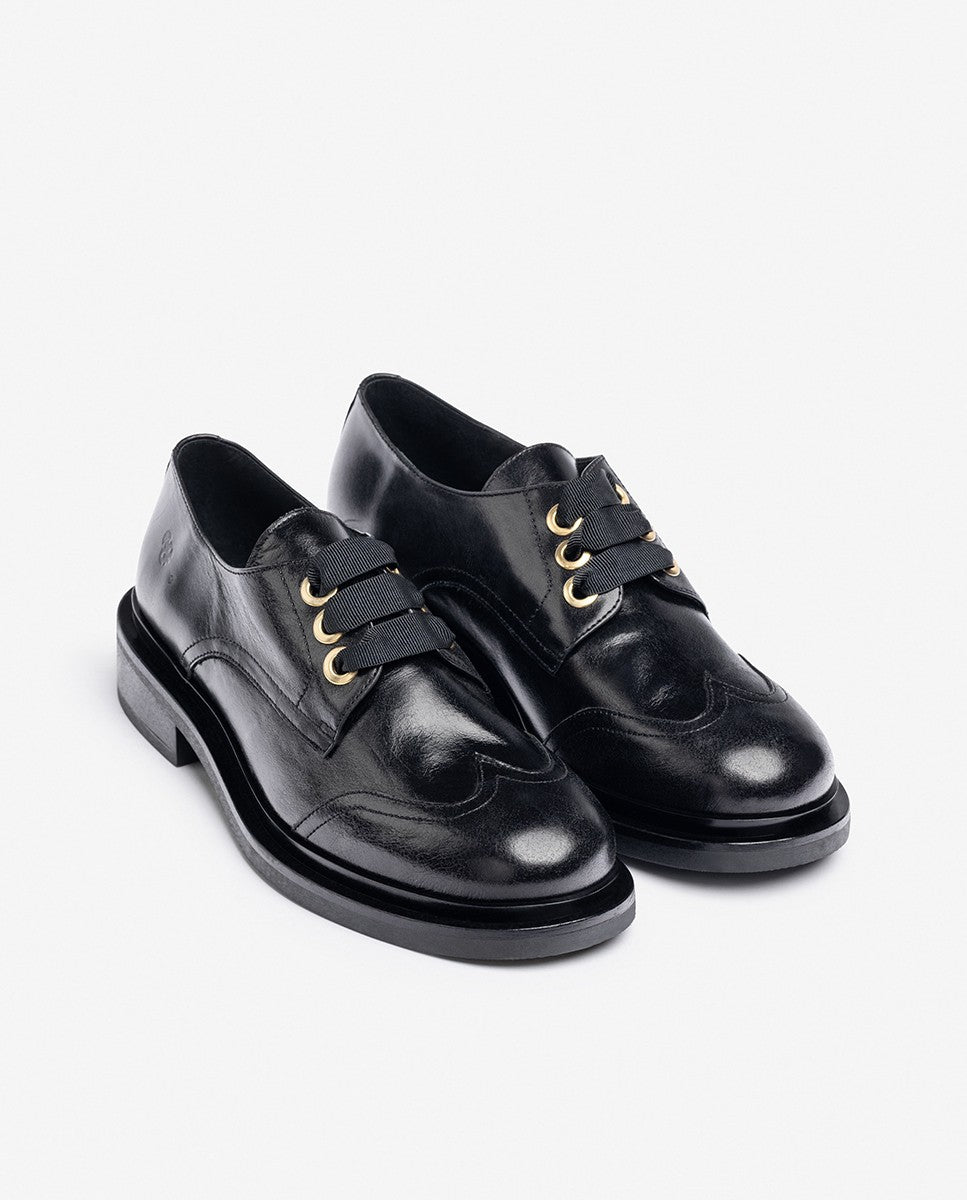 Yokono Lei-004 scarpe basse donna nero in pelle