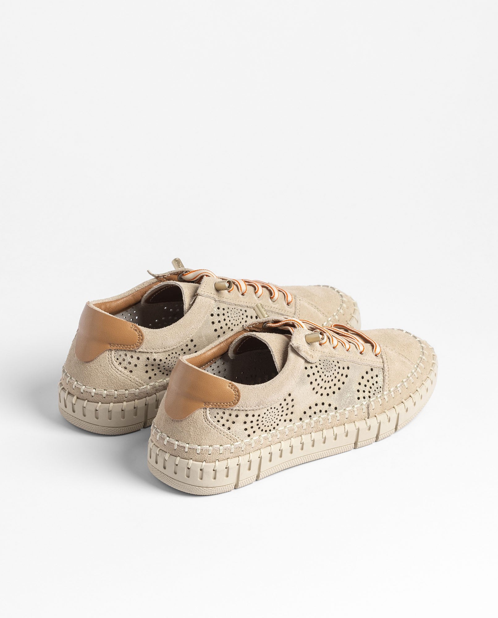 Yokono Flow 100 sneakers donna oro pelle traforata