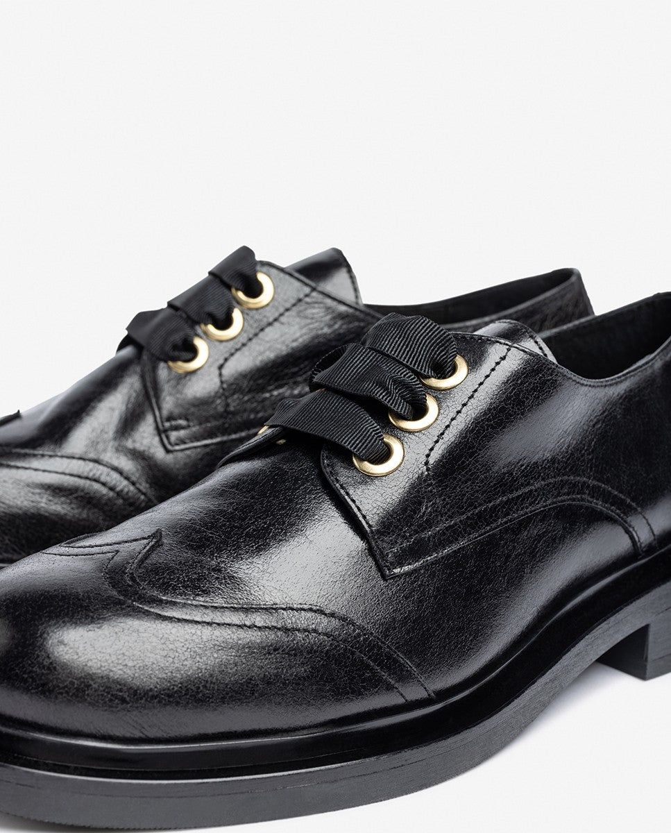 Yokono Lei-004 scarpe basse donna nero in pelle