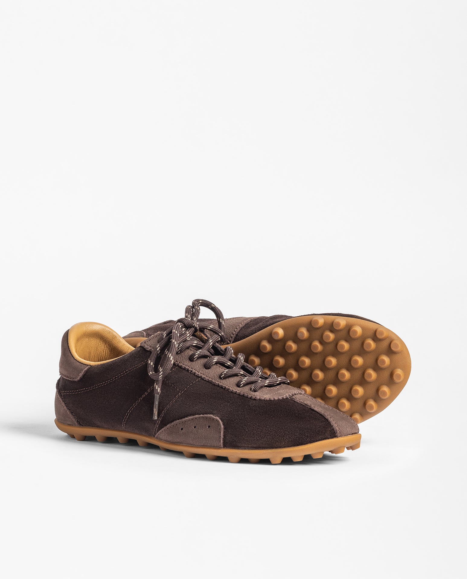 Yokono Lyon-262 sneakers donna marrone scuro pelle