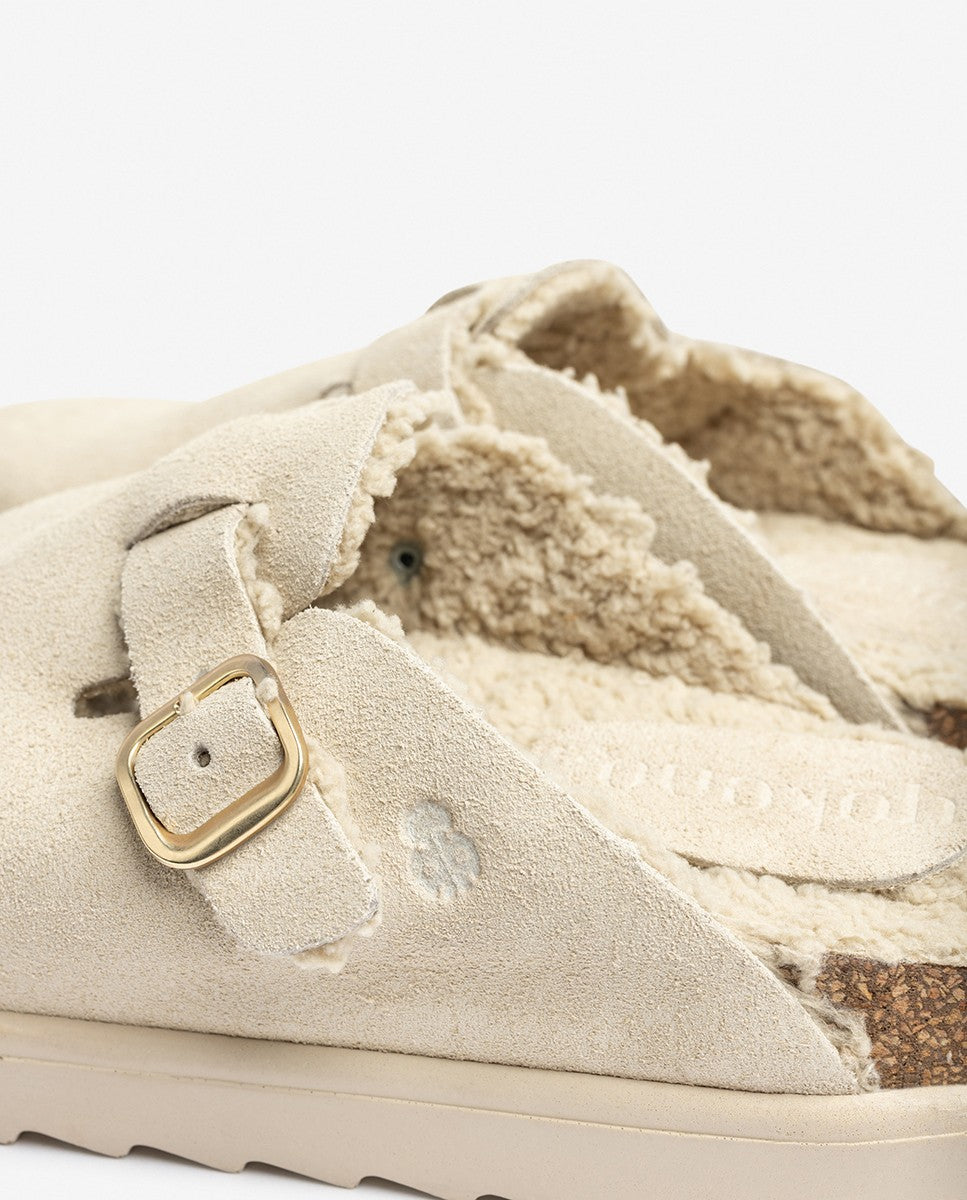 Yokono Tunez 600B zoccoli donna bianco pelle fibbia