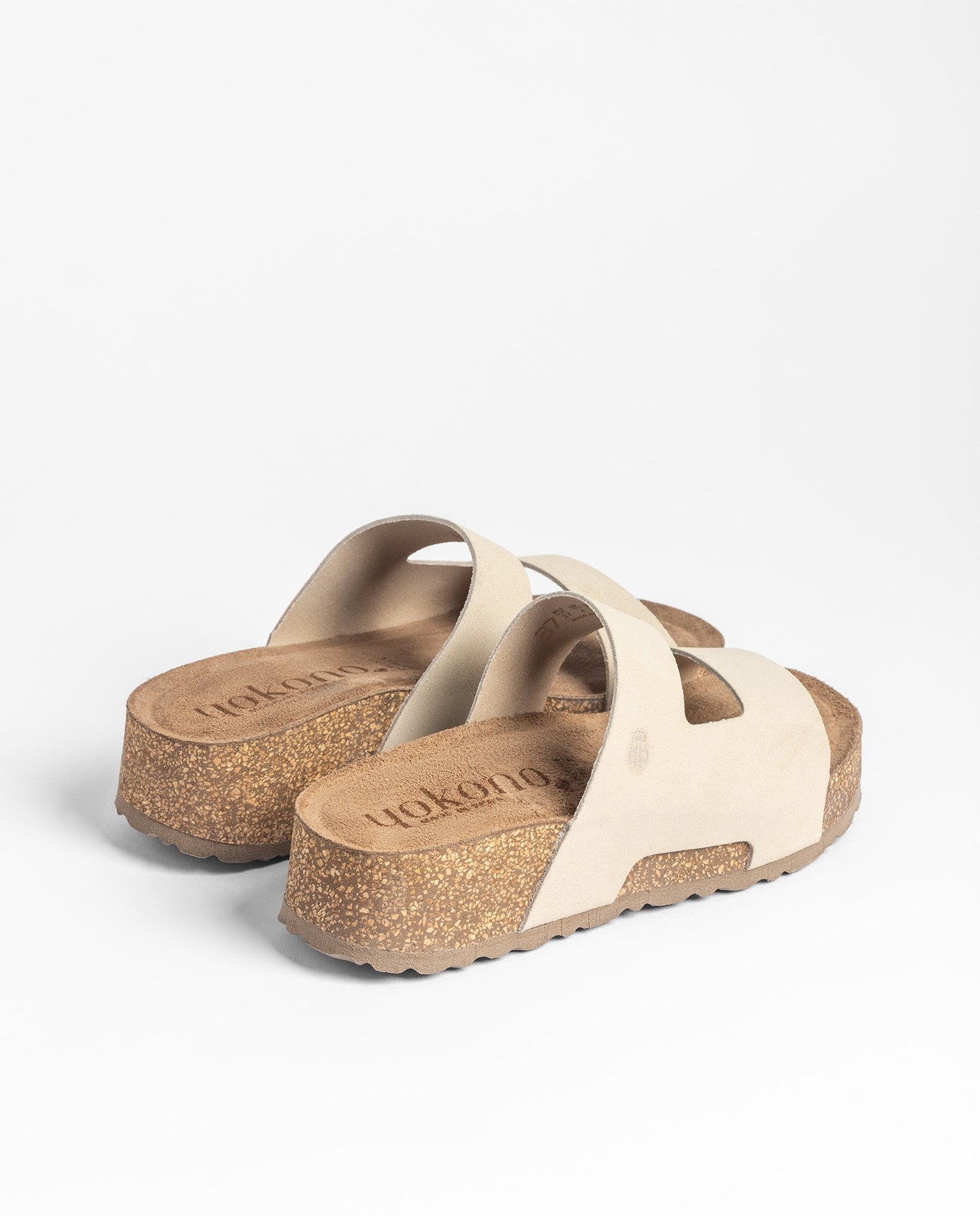 Yokono Wiwi 260 sandalo plateau beige in pelle