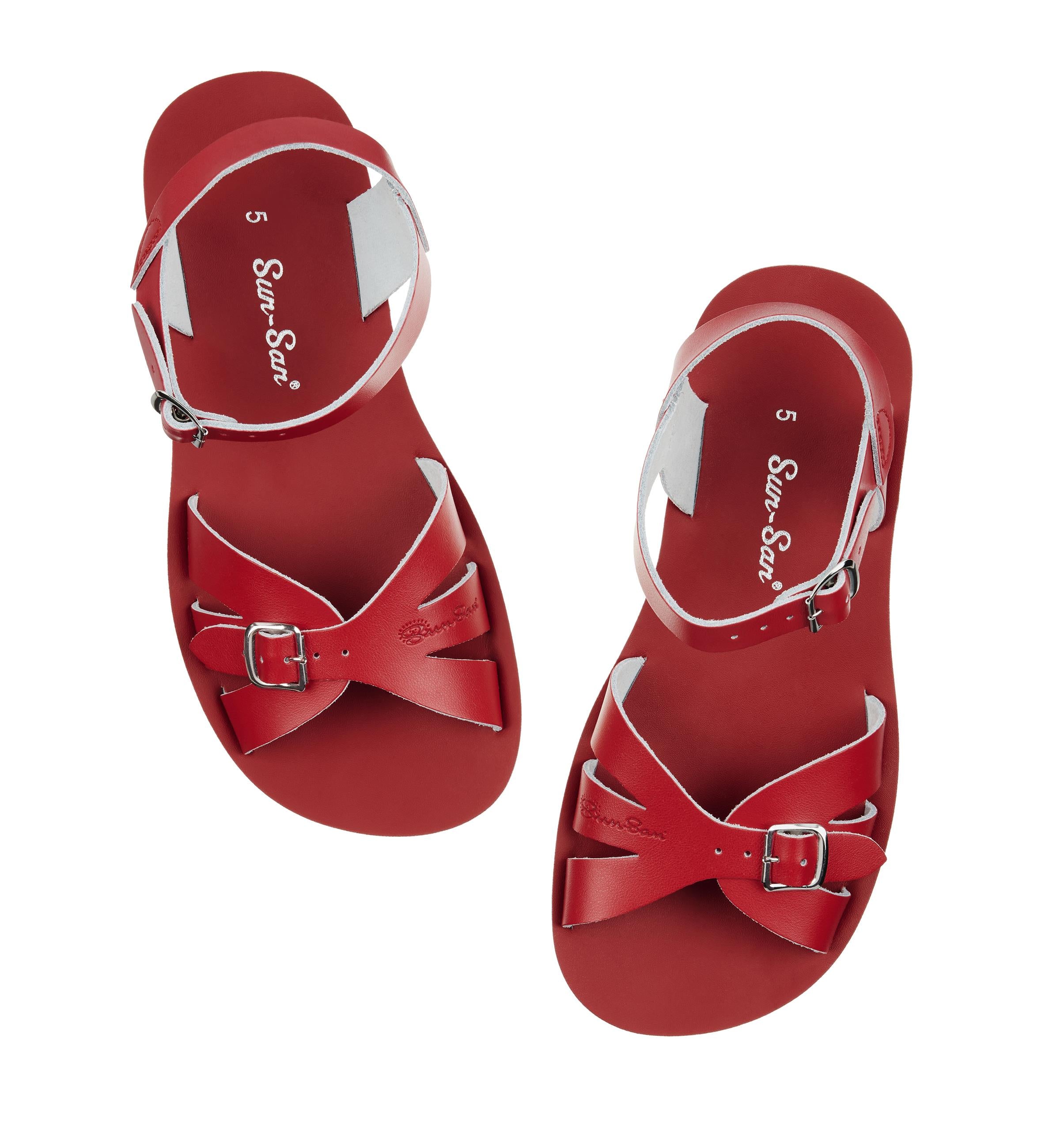 Salt-Water Sandals Boardwalk sandali donna rossi in cuoio