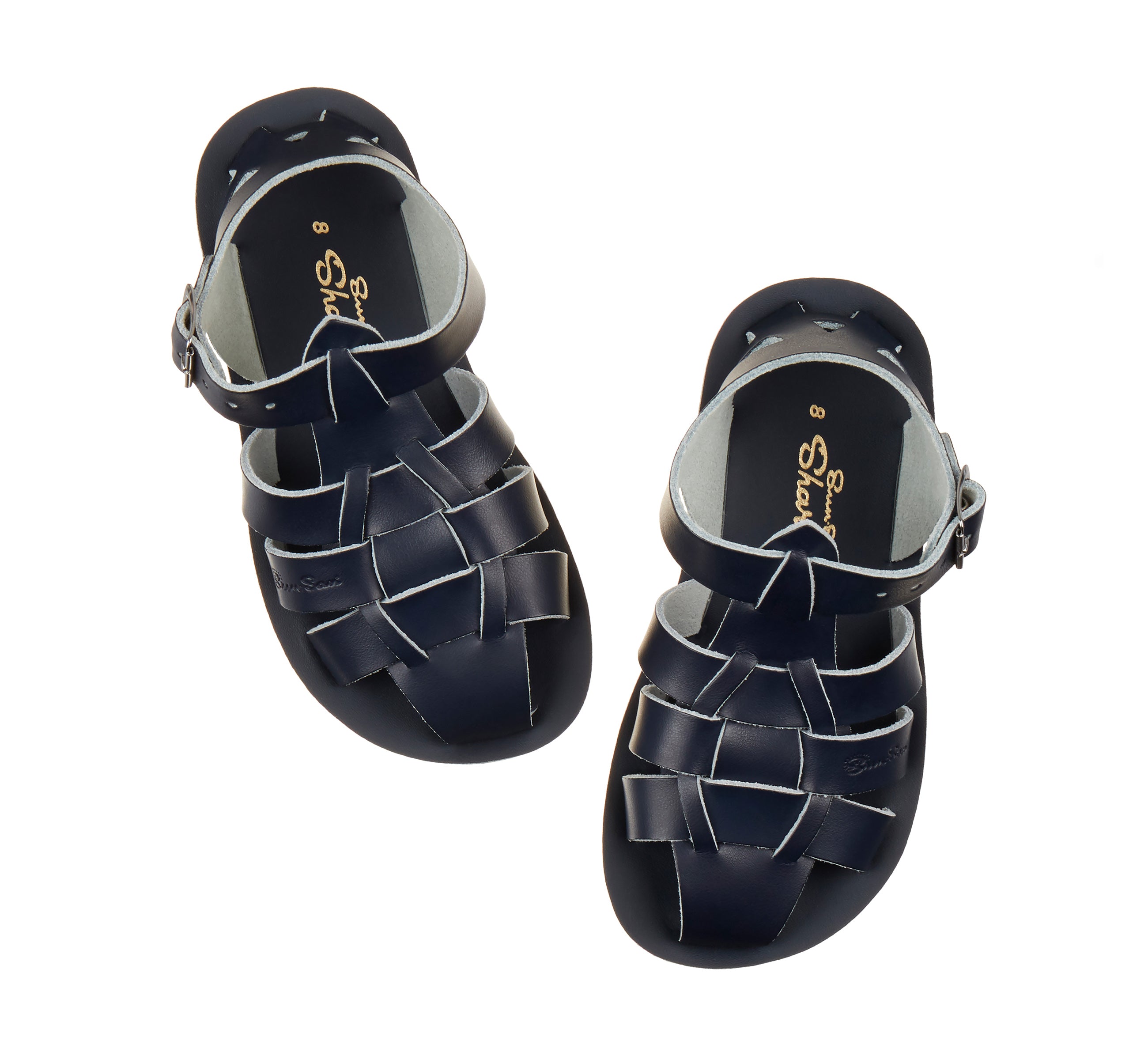 Salt-Water Sandals Shark sandali bambino navy in cuoio