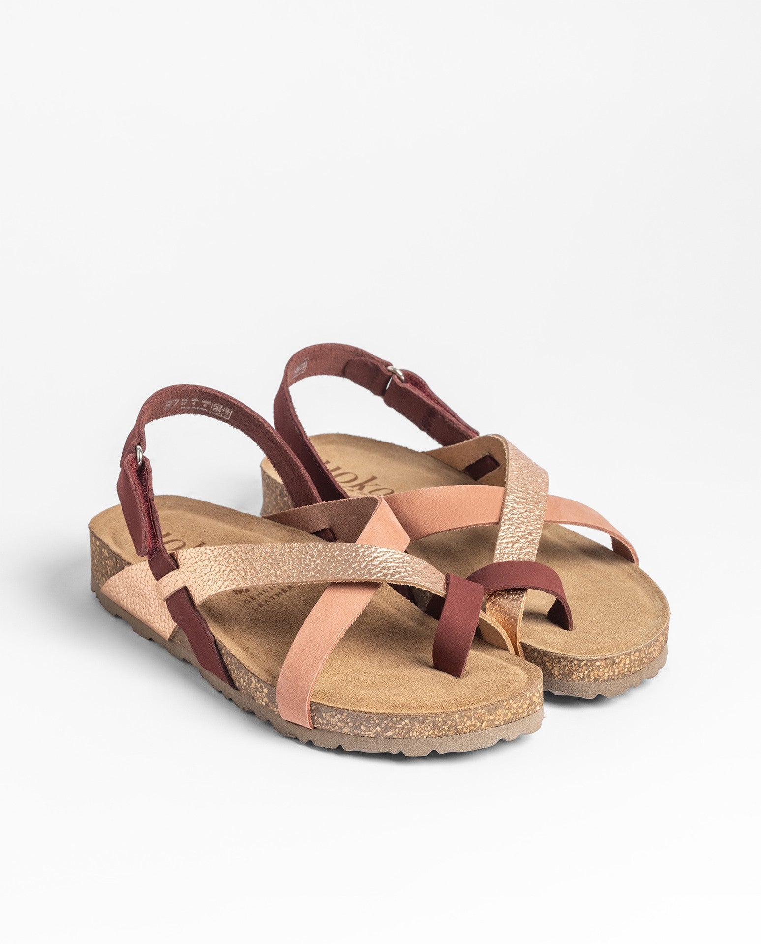 Yokono Jerba 718 sandali bassi donna multicolor in pelle