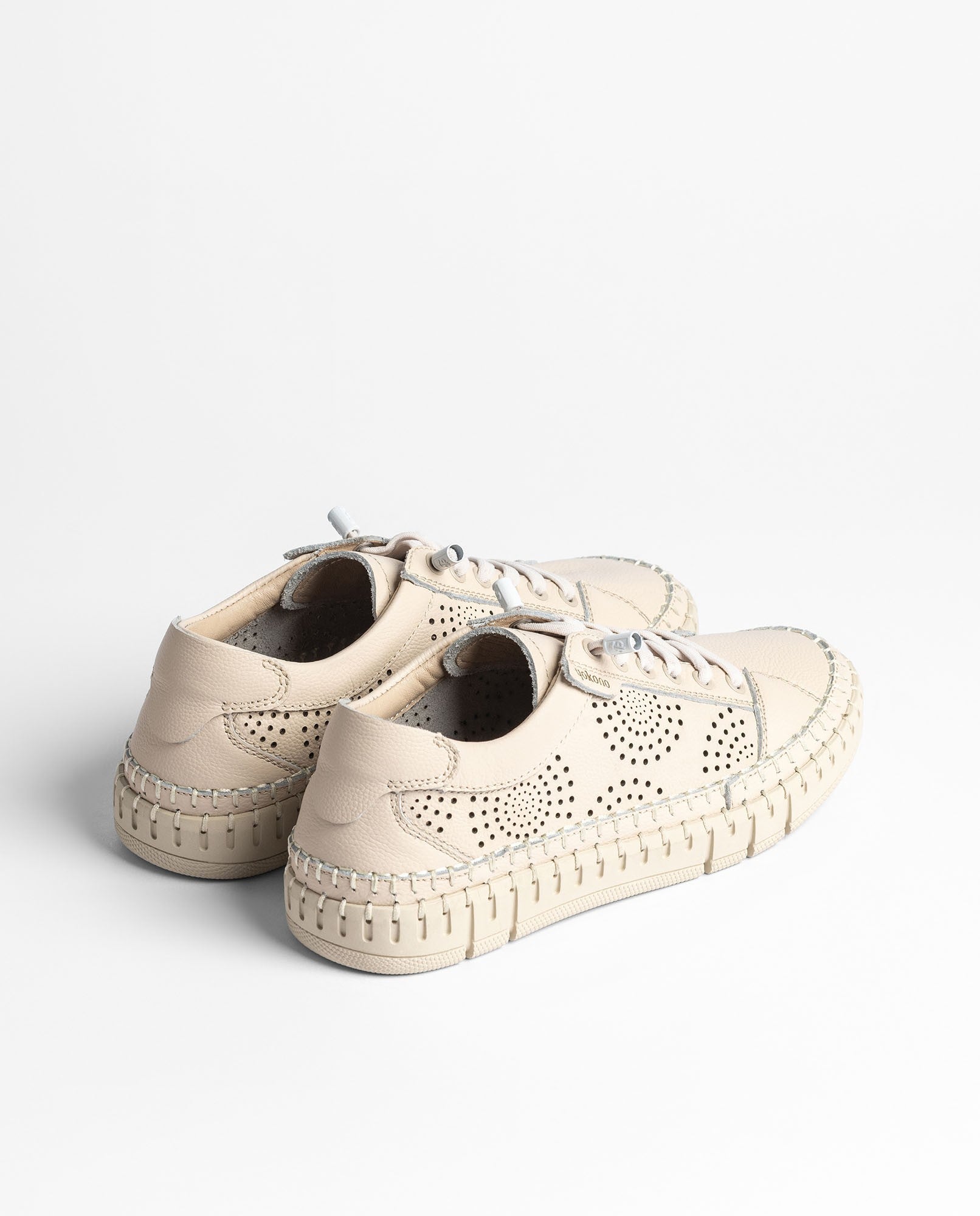 Yokono Flow-100 sneakers donna beige traforate