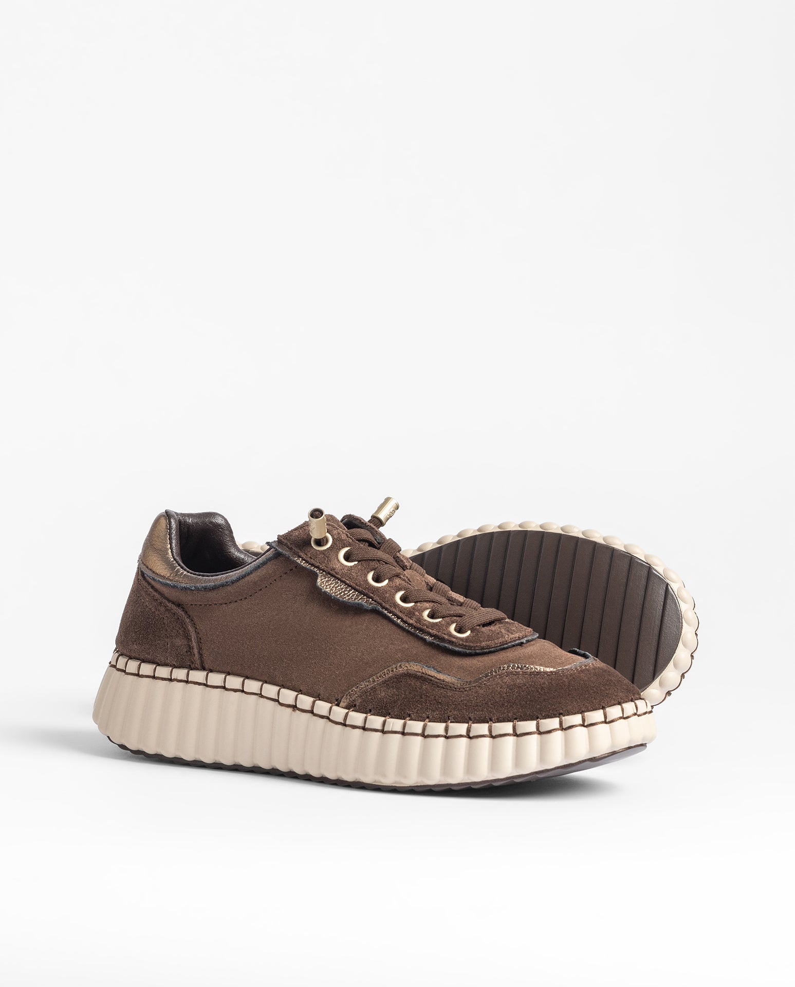 Yokono Vanna-262 sneakers marrone scuro in pelle