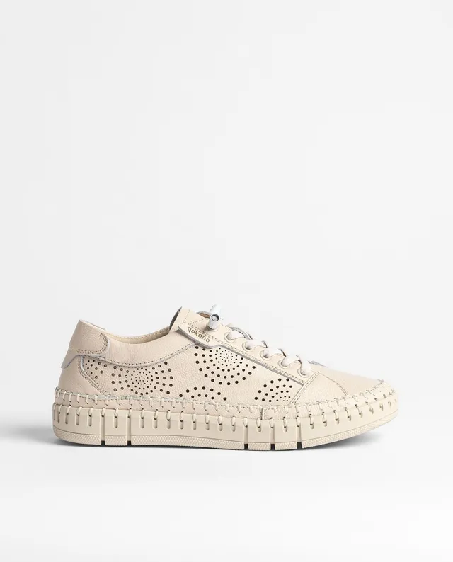 Yokono Flow-100 sneakers donna beige traforate