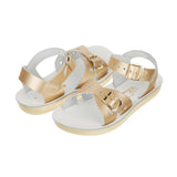 Salt-Water Sweetheart Gold sandali bimba in cuoio oro