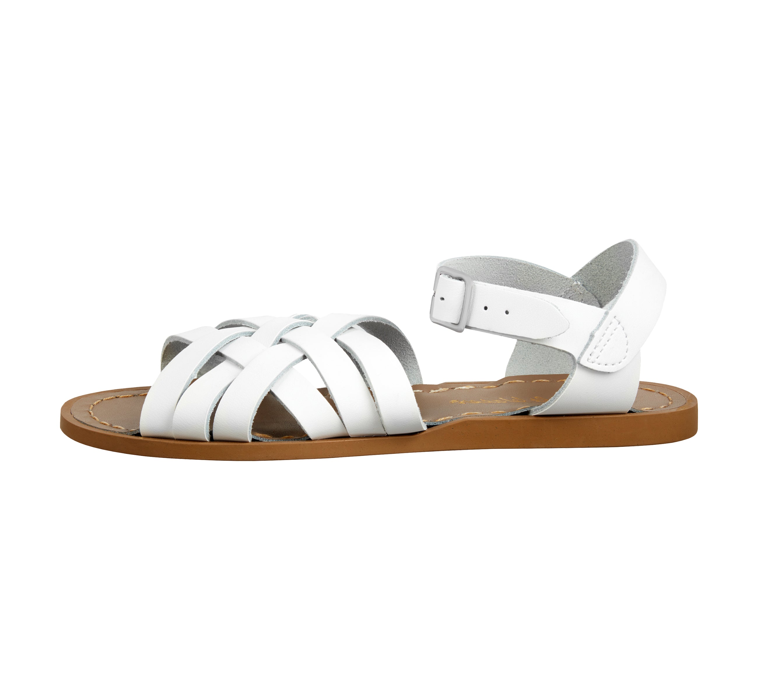 Salt-Water Retro White sandali donna in cuoio bianco