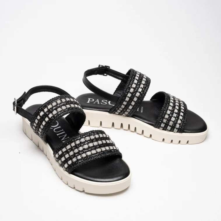 Pasquini City Chic Lisa sandalo nero con strass