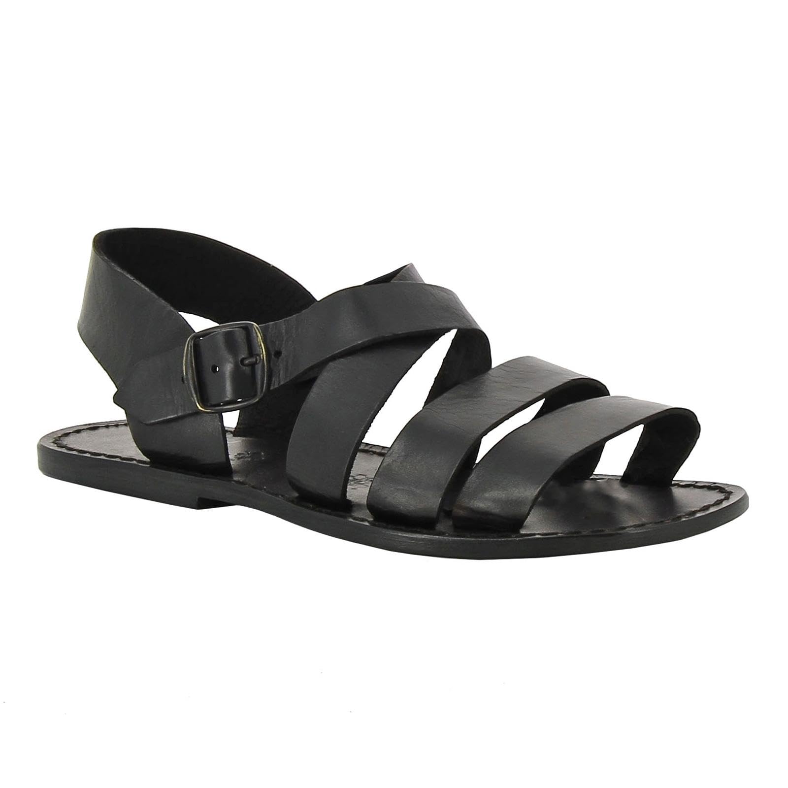 Gianluca Classica 508-U-CUOIO sandali uomo 44 EU testa di moro pelle
