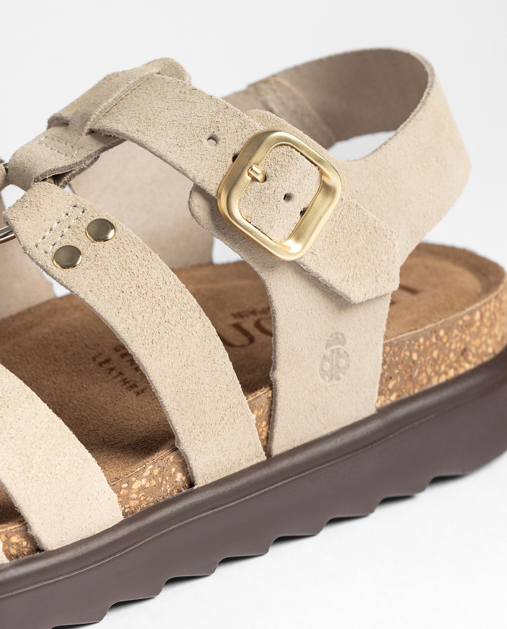 Yokono Tunez 255 sandali piattaforma donna beige in pelle