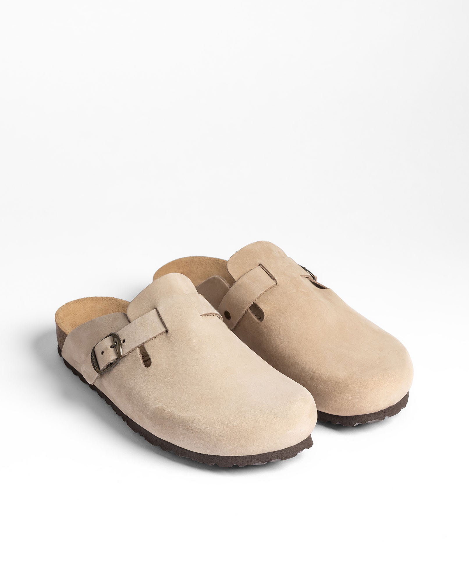 Yokono 599 zoccoli donna beige in pelle