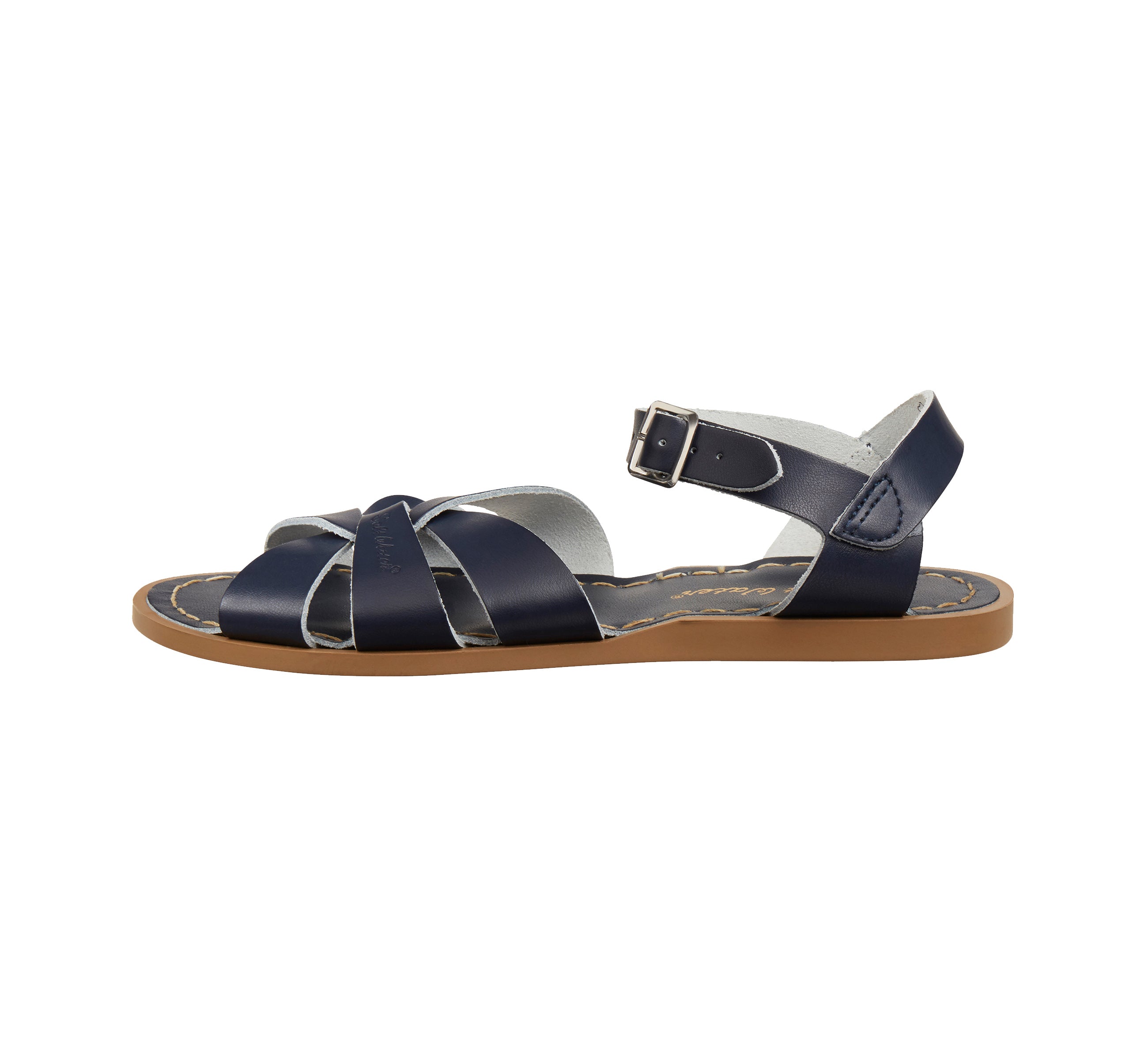 Salt-Water Original Navy sandali bimbo in cuoio blu