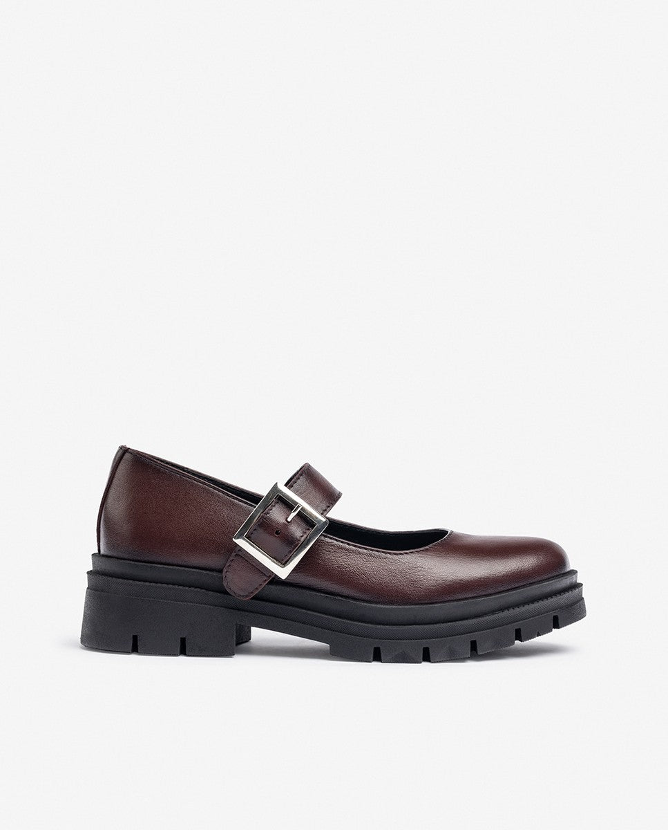 Yokono Cham 006 scarpe donna bordeaux pelle fibbia