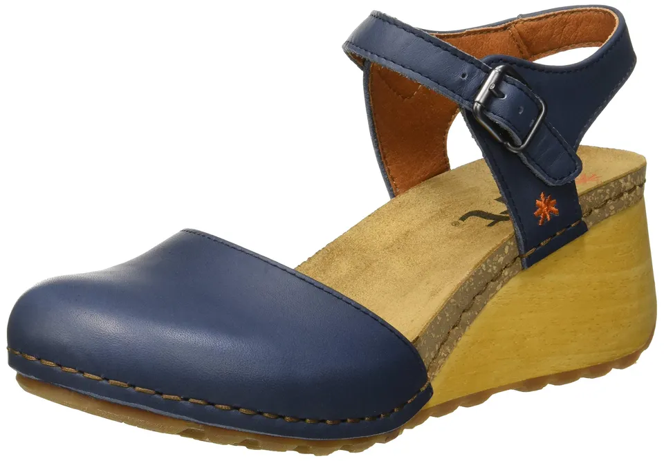 ART Borne sandali donna con chiusura retro zeppa legno