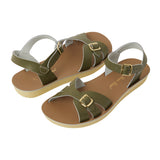 Salt-Water Boardwalk sandali donna Olive in cuoio