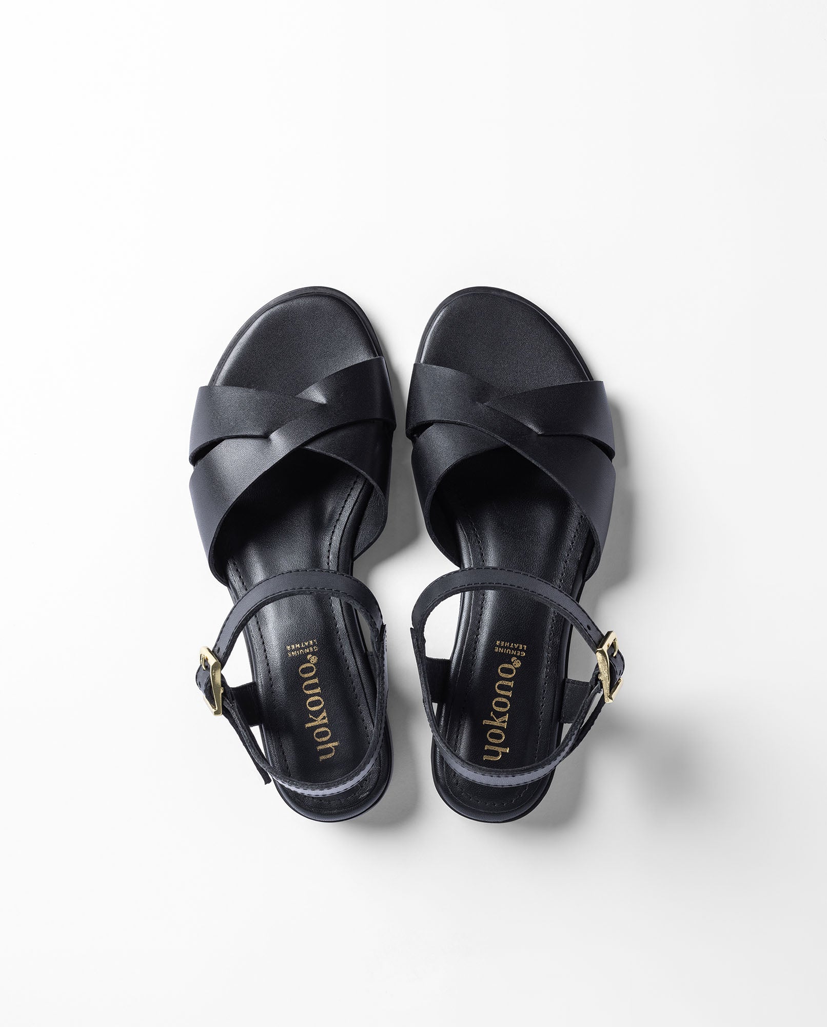 Yokono Rab-251 sandali tacco nero in pelle