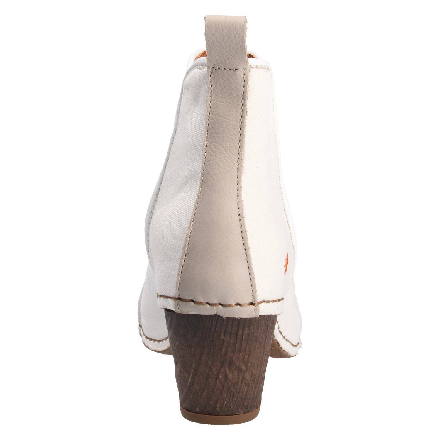 Art 1272T Cera Bianca stivaletto bianco tela 36 EU tacco 7 cm