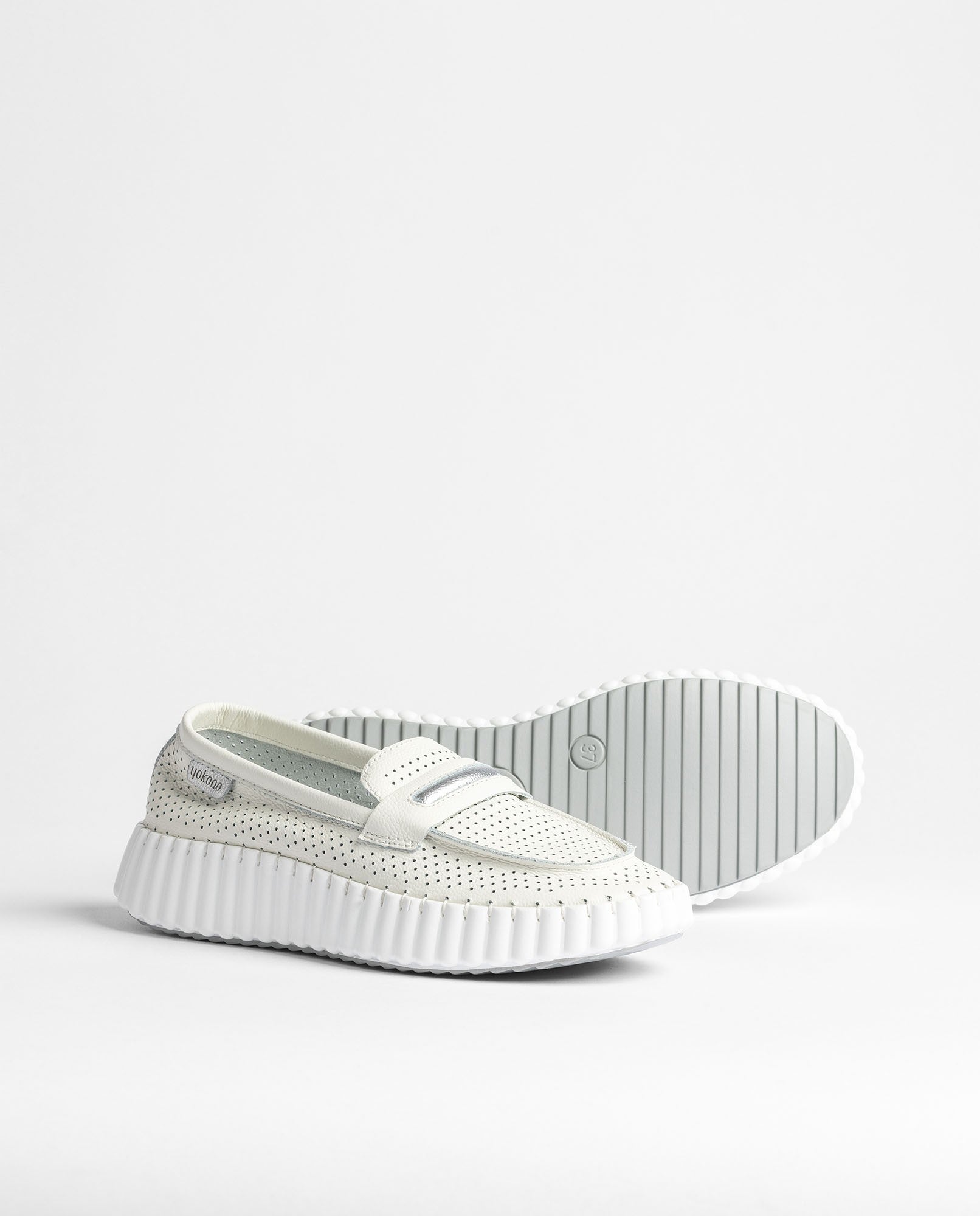 Yokono Vanna-101 sneakers bianche in pelle