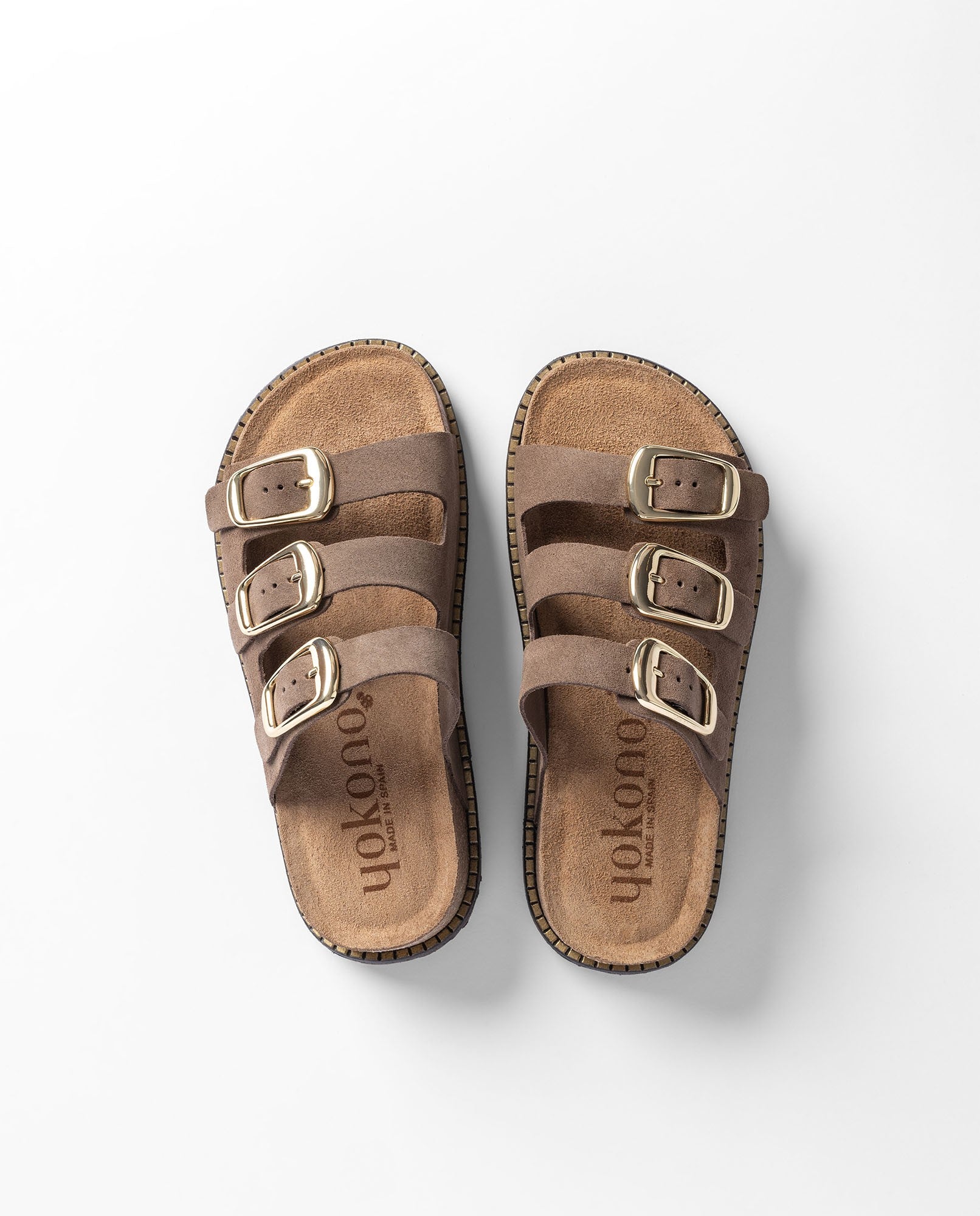Yokono ALI-260 sandali plateau marrone in pelle