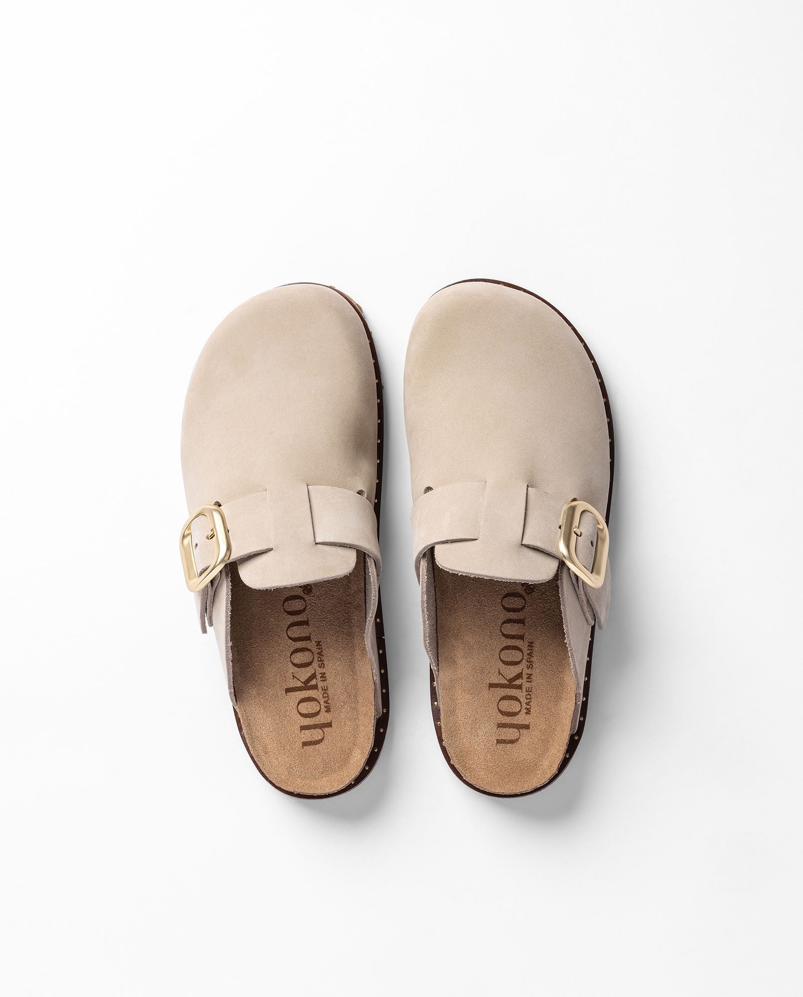 Yokono Bolus 599 zoccoli beige in pelle EU 35-42