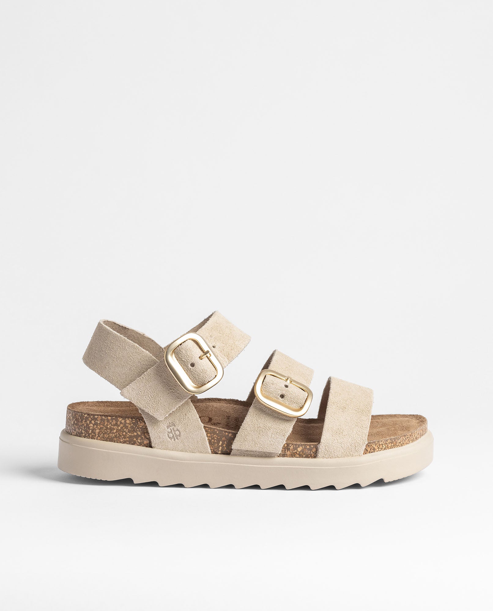 Yokono Tunez-127 sandali donna beige in pelle con fibbia